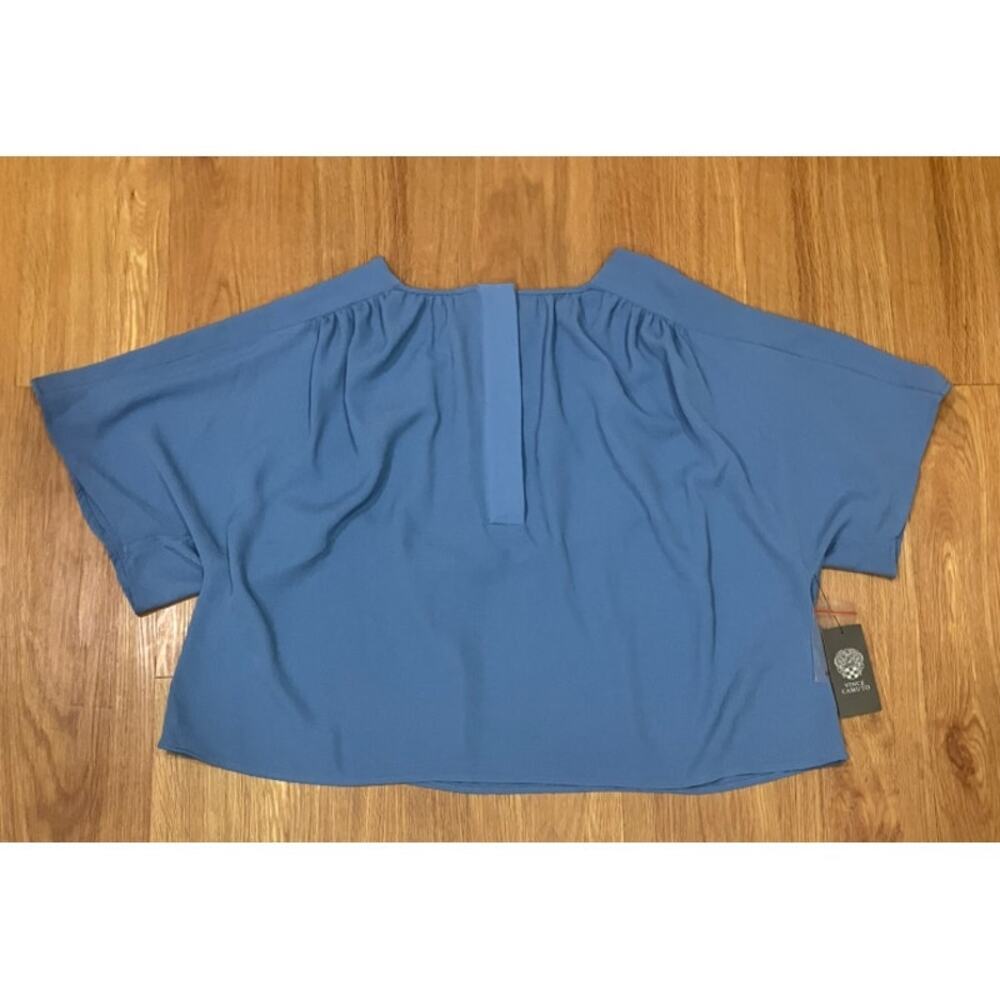 Vince Camuto Women Dolman Short Sleeve Flowy Chiffon Top XL